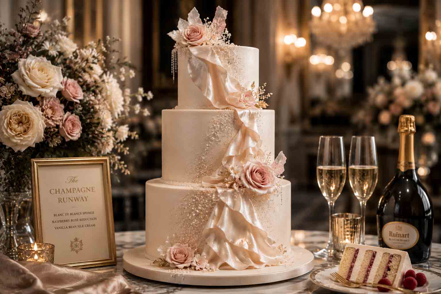 wedding cake flavor champagne runway