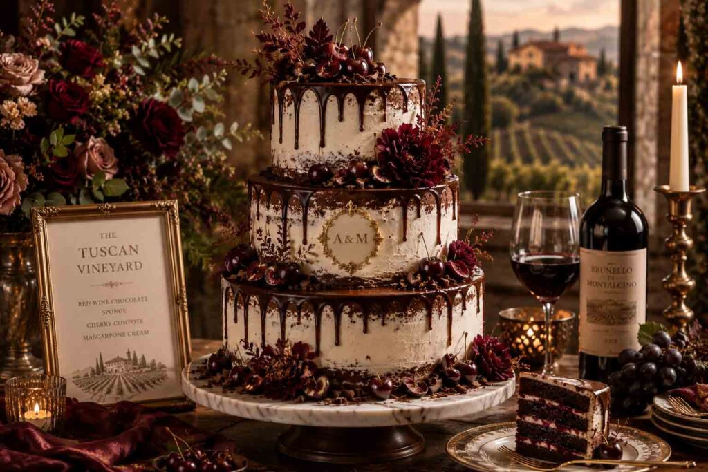 wedding cake flavor tuscan wineyard