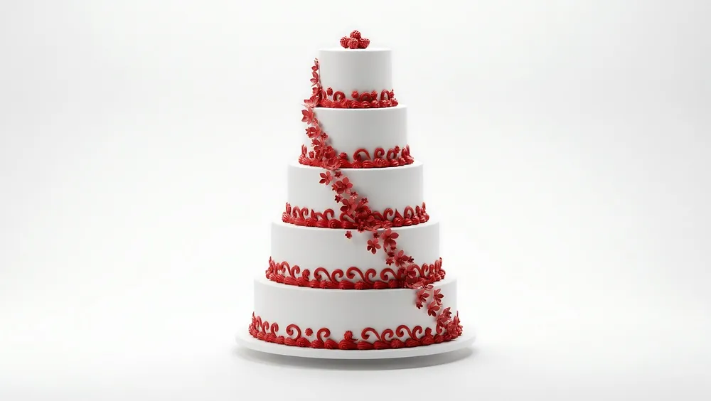 5 Tier Wedding Cake