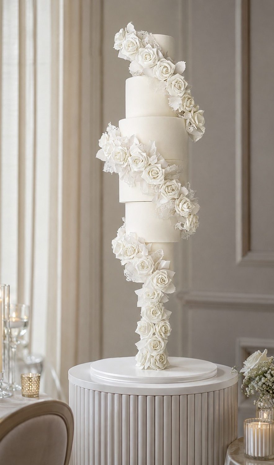 The ‘Elara’ Gown Wedding Cake The 'Elara' Gown Wedding Cake